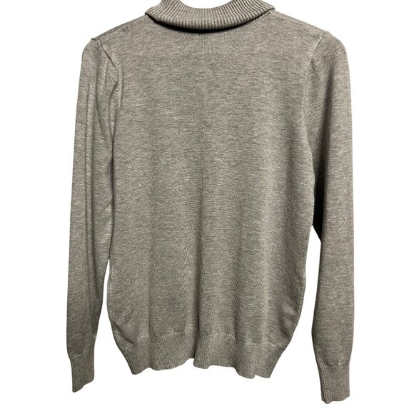 Joseph A. Men's Size M Grey Turtleneck Sweater Stretch Ribbed SOFT Comfortable - Picture 2 of 16